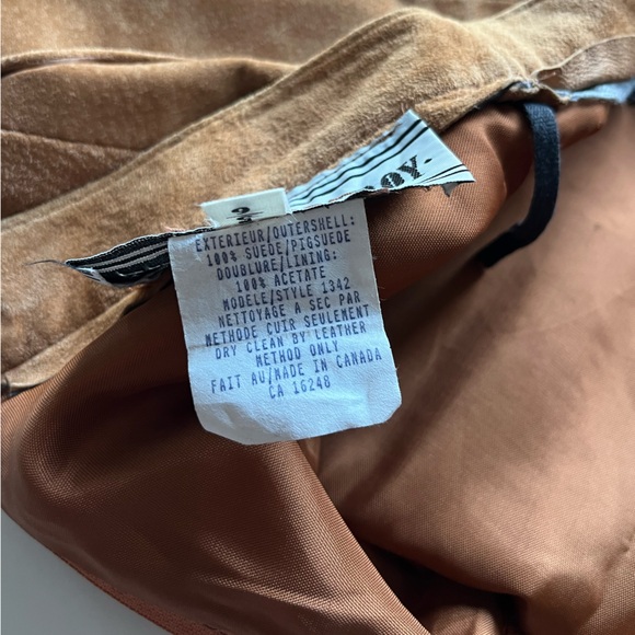 Vintage Laurence Roy Suede Leather A-Line High Waist Brown Long Midi Skirt - Picture 15 of 16